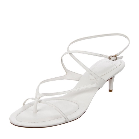 Alexandre Birman White Leather Sandals Size 41 - Picture 1 of 4